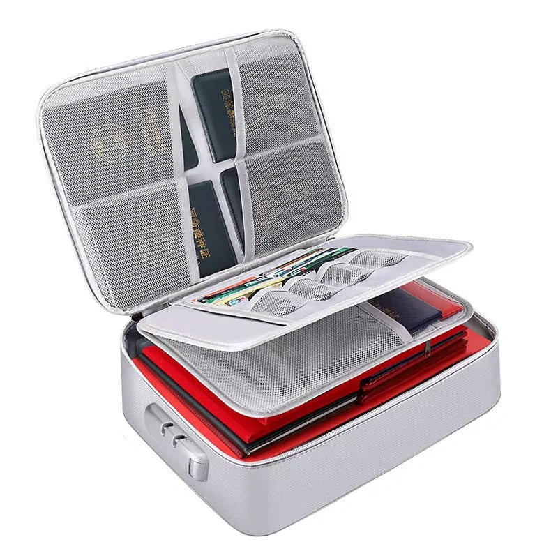 Premium Portable Document Organizer with Durable Reinforced Handles & Secure Zippers - Ideal for Home, Office, and Travel