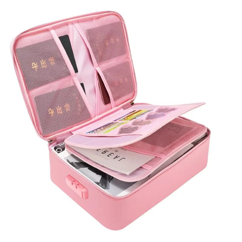 Premium Portable Document Organizer with Durable Reinforced Handles & Secure Zippers - Ideal for Home, Office, and Travel