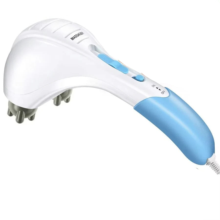 Adjustable Intensity Dual Vibration Handheld Electric Massager for Ultimate Relaxation