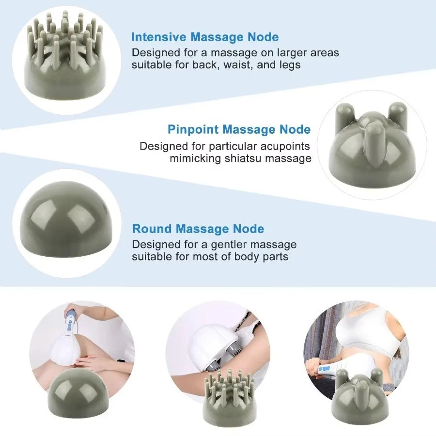 Adjustable Intensity Dual Vibration Handheld Electric Massager for Ultimate Relaxation