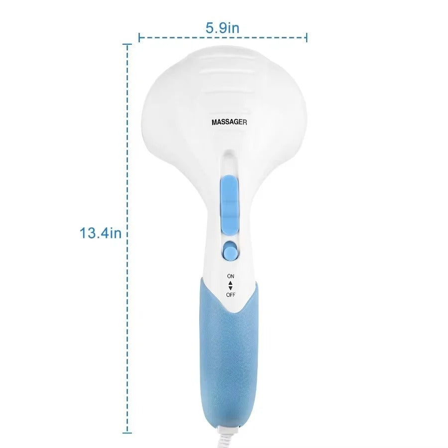 Adjustable Intensity Dual Vibration Handheld Electric Massager for Ultimate Relaxation