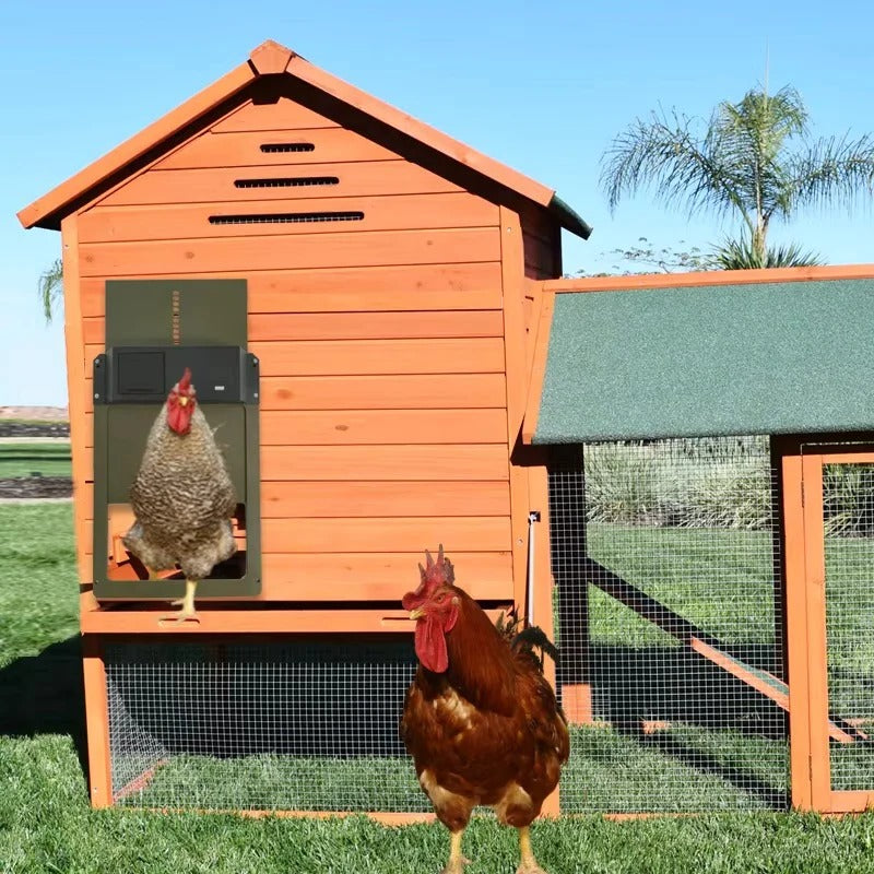 Automatic Chicken Coop Door with Light Sensor & Battery Operation - Convenient, Weatherproof, Easy Install