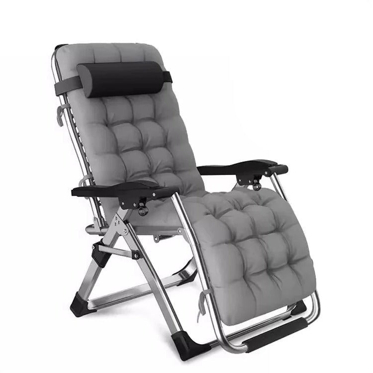 Portable Outdoor Folding Lounge Chair with Reclining Feature, Cup Holder & Comfortable Patio Seating