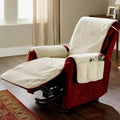 Premium Plush Fleece Recliner and Armchair Cover with Non-Slip Textured Backing - Soft, Durable, and Easy to Clean