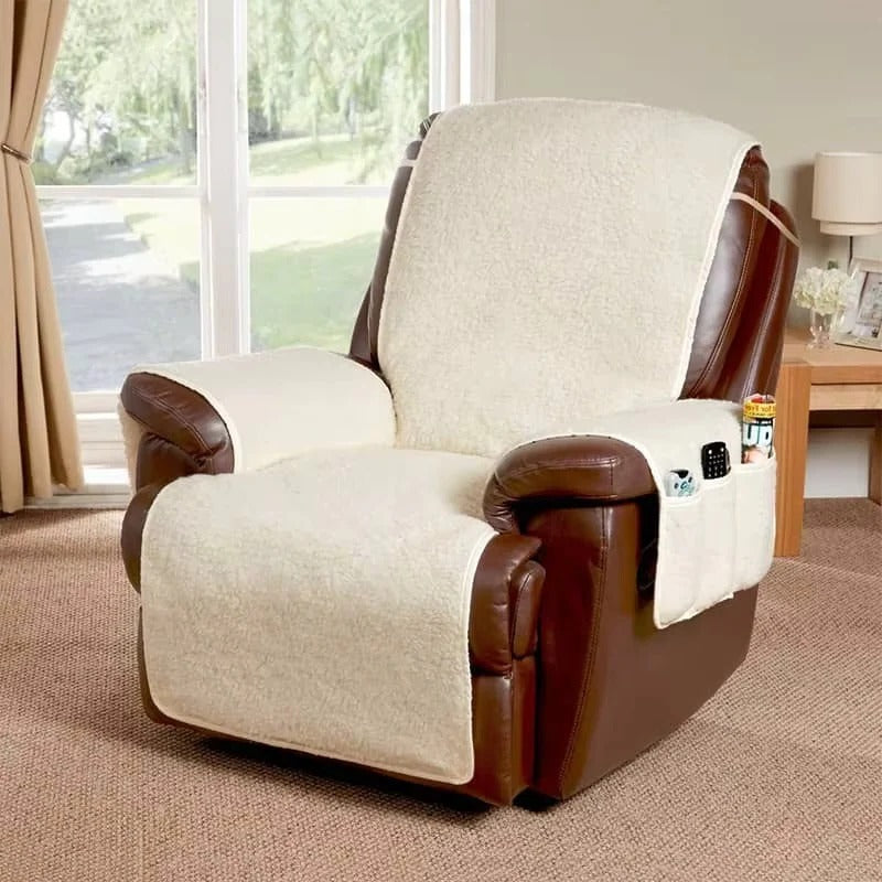 Premium Plush Fleece Recliner and Armchair Cover with Non-Slip Textured Backing - Soft, Durable, and Easy to Clean