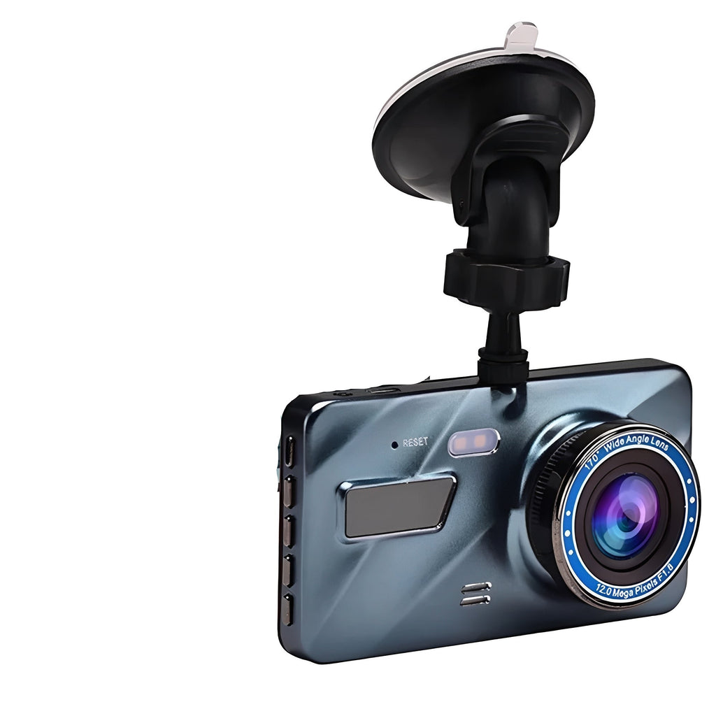 Dual Lens Dash Cam with 4-Inch Display - Front and Rear HD Recording, Night Vision, G-Sensor, Loop Recording