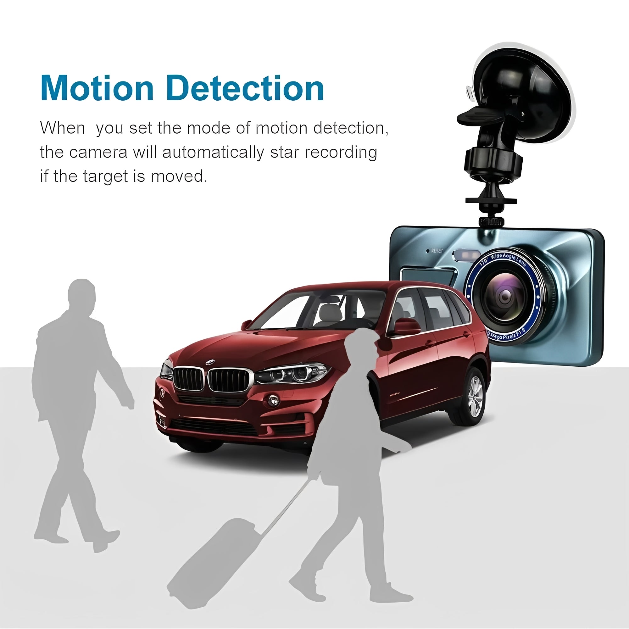 Dual Lens Dash Cam with 4-Inch Display - Front and Rear HD Recording, Night Vision, G-Sensor, Loop Recording
