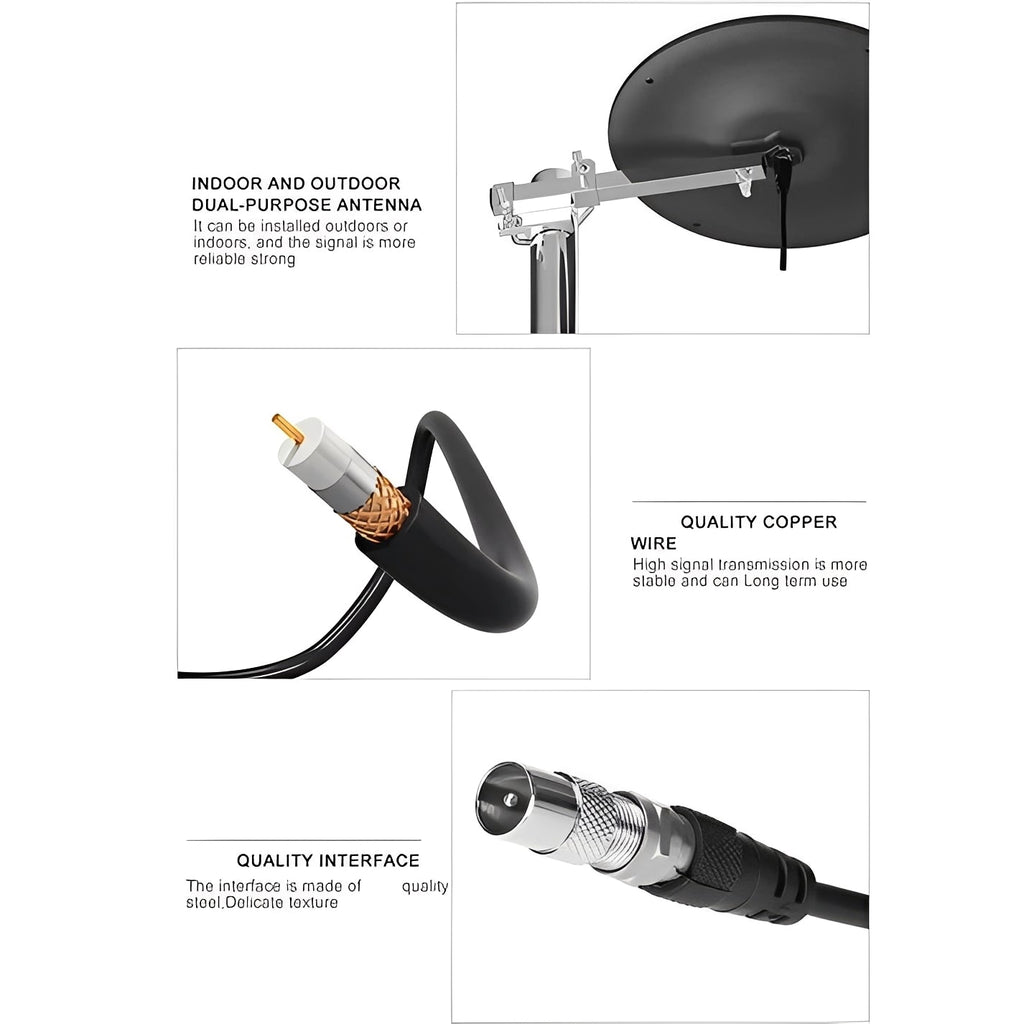 High-Performance Digital Outdoor HDTV Antenna - Long-Range Signal Capture & Reception for Crystal Clear TV Viewing