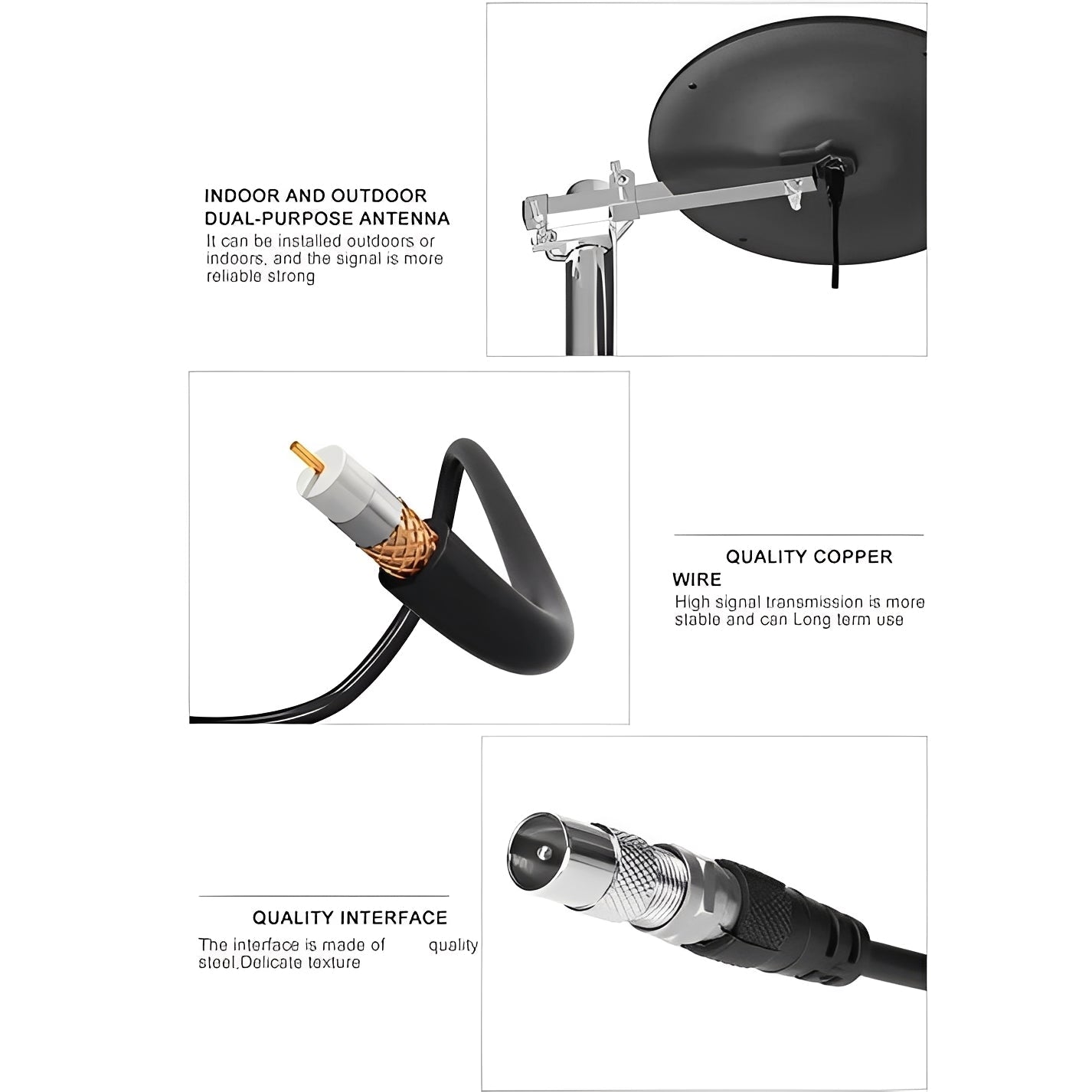 High-Performance Digital Outdoor HDTV Antenna - Long-Range Signal Capture & Reception for Crystal Clear TV Viewing