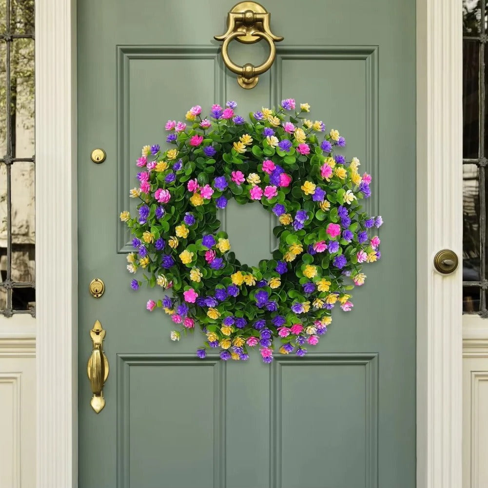 Beautiful Artificial Floral Wreath for Door & Wall Decoration - Perfect for Home Decor & Seasonal Accents