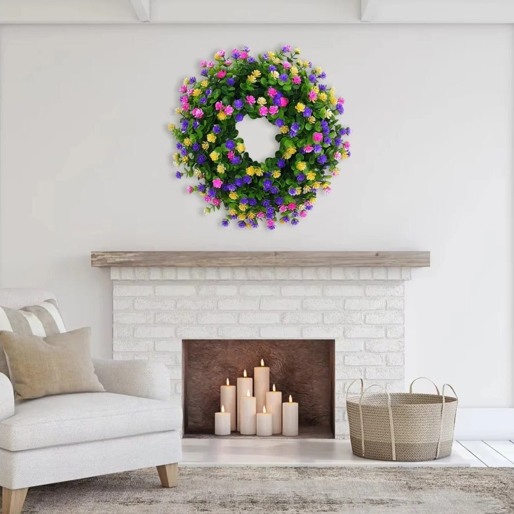 Beautiful Artificial Floral Wreath for Door & Wall Decoration - Perfect for Home Decor & Seasonal Accents