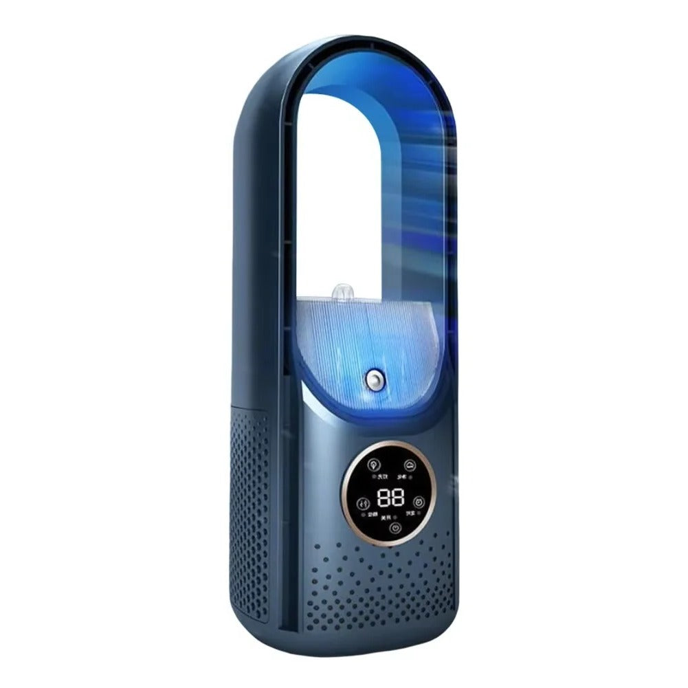 Compact Mini USB Bladeless Fan - Quiet Air Circulator for Desk & Bedside Use