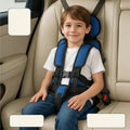 Portable Child Travel Seat with Safety Harness - Secure Vehicle Booster for Kids