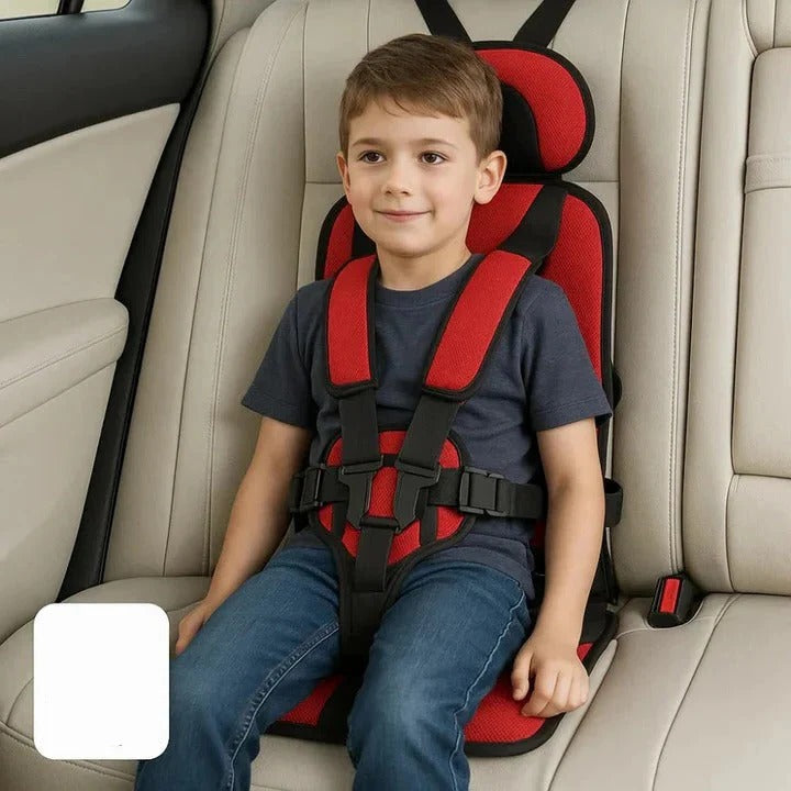 Portable Child Travel Seat with Safety Harness - Secure Vehicle Booster for Kids