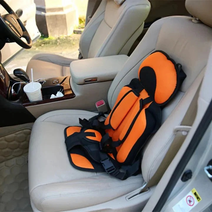Portable Child Travel Seat with Safety Harness - Secure Vehicle Booster for Kids