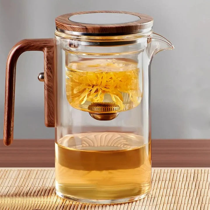 Premium Glass Teapot with Innovative Water Separation Technology & Removable Infuser – Perfect for Loose Leaf Tea