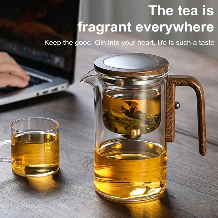 Premium Glass Teapot with Innovative Water Separation Technology & Removable Infuser – Perfect for Loose Leaf Tea