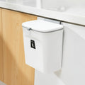Plastic Kitchen Compost Bin with Over-Door Hook & Adhesive Mount - Eco-Friendly Waste Solution