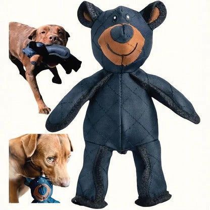 Plush Squeaky Bear Dog Toy - Soft Indoor Play Companion for Dogs