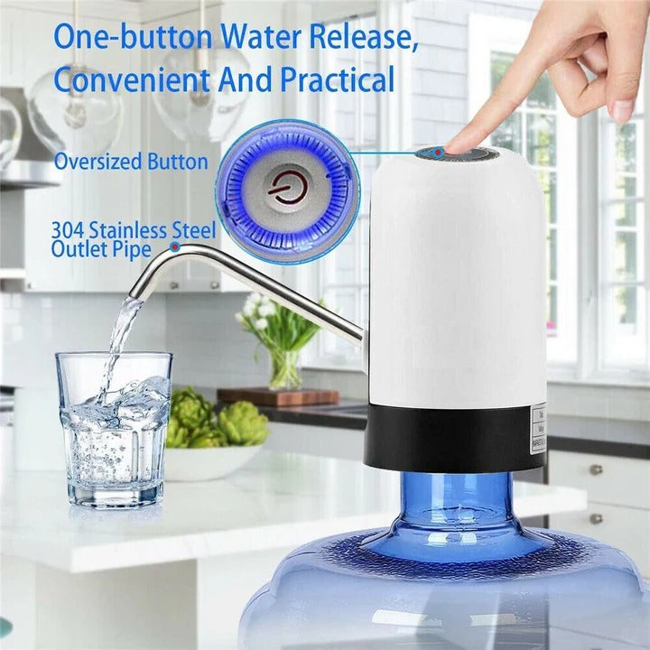Automatic One-Button Bottled Water Pump - Easy, Efficient Water Dispenser for Home & Office