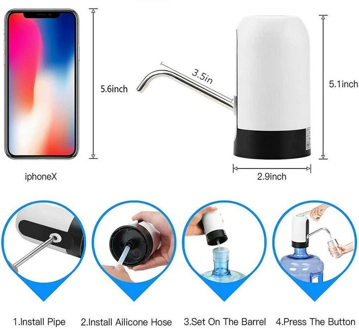 Automatic One-Button Bottled Water Pump - Easy, Efficient Water Dispenser for Home & Office