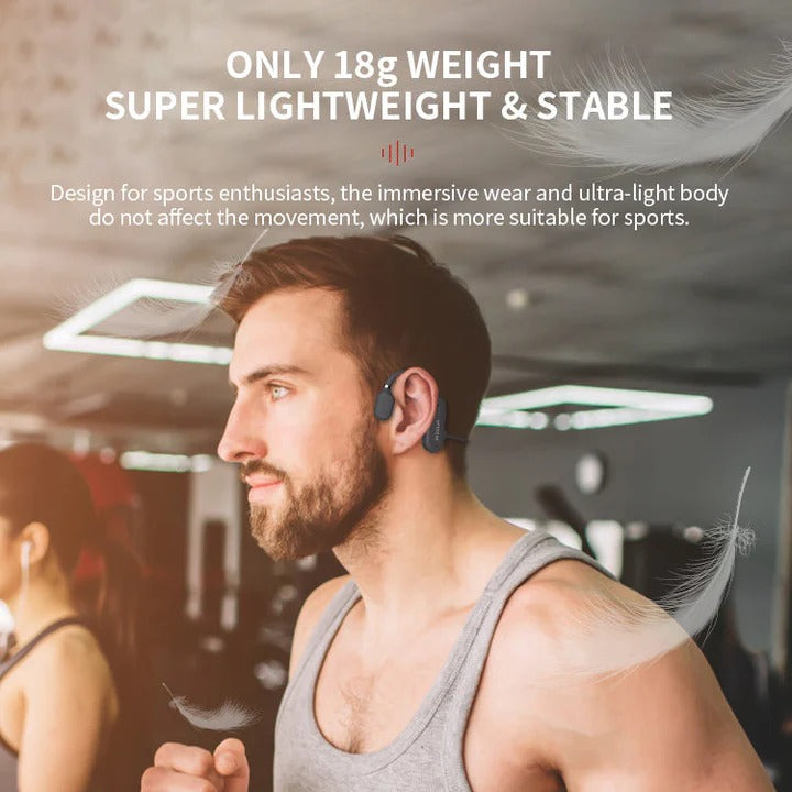 Wireless Open Ear Bone Conduction Headphones with Bluetooth - Comfortable & Sweat-Resistant for Sports & Outdoor Activities