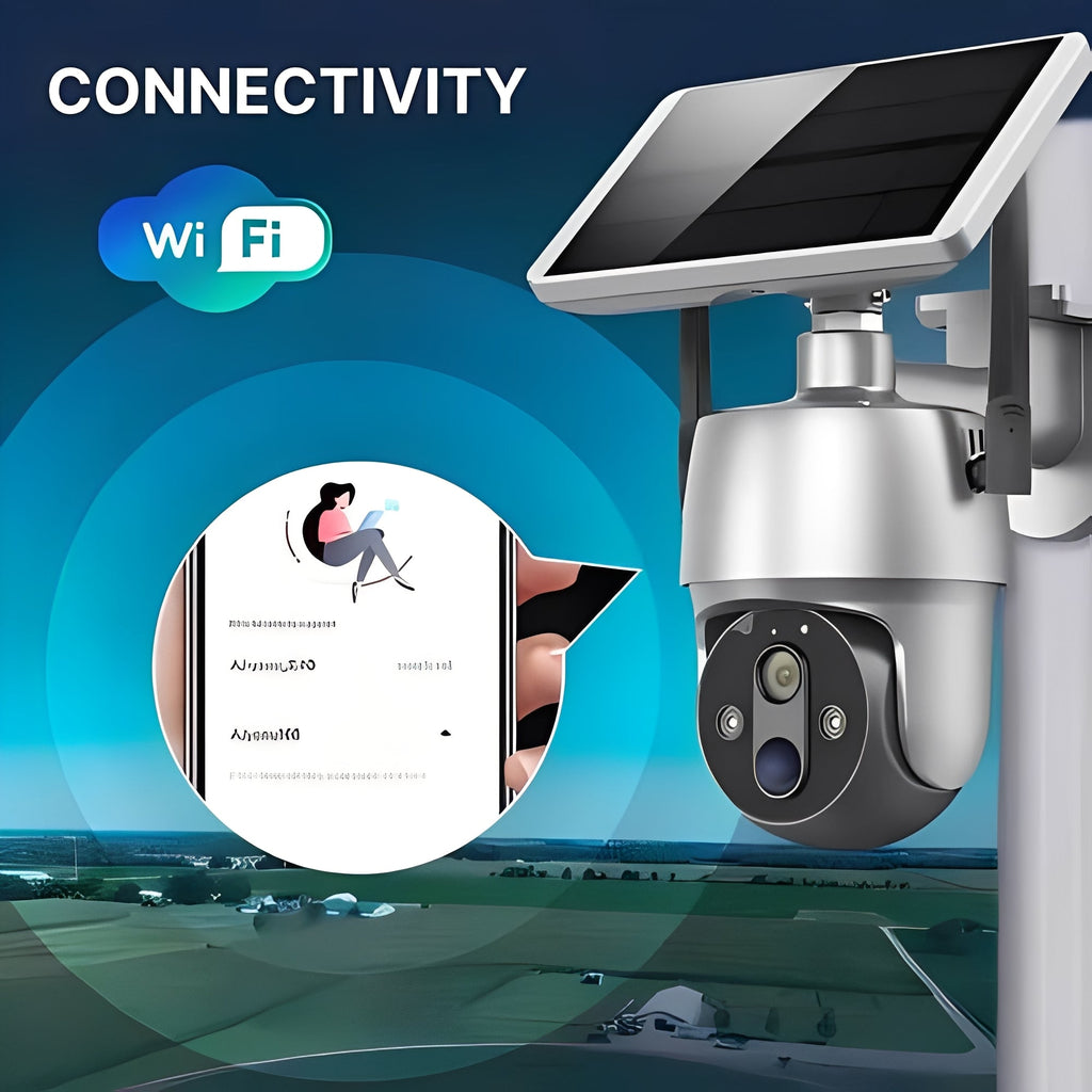 Solar-Powered Outdoor Security Camera with Motion Detection, Two-Way Audio & Night Vision