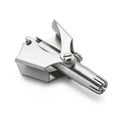 Stainless Steel Manual Nose and Ear Hair Trimmer - Washable Head for Easy Cleaning