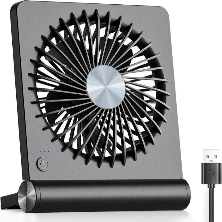 USB Powered Adjustable Desk Fan - Compact & Quiet Personal Cooling Solution