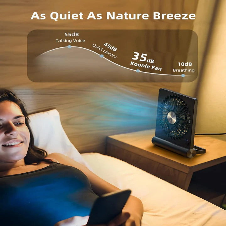 USB Powered Adjustable Desk Fan - Compact & Quiet Personal Cooling Solution