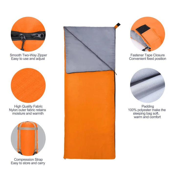Premium Outdoor Camping Sleeping Bag - Lightweight, Waterproof, & Compact for All Seasons