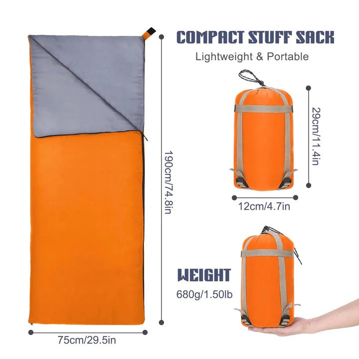 Premium Outdoor Camping Sleeping Bag - Lightweight, Waterproof, & Compact for All Seasons