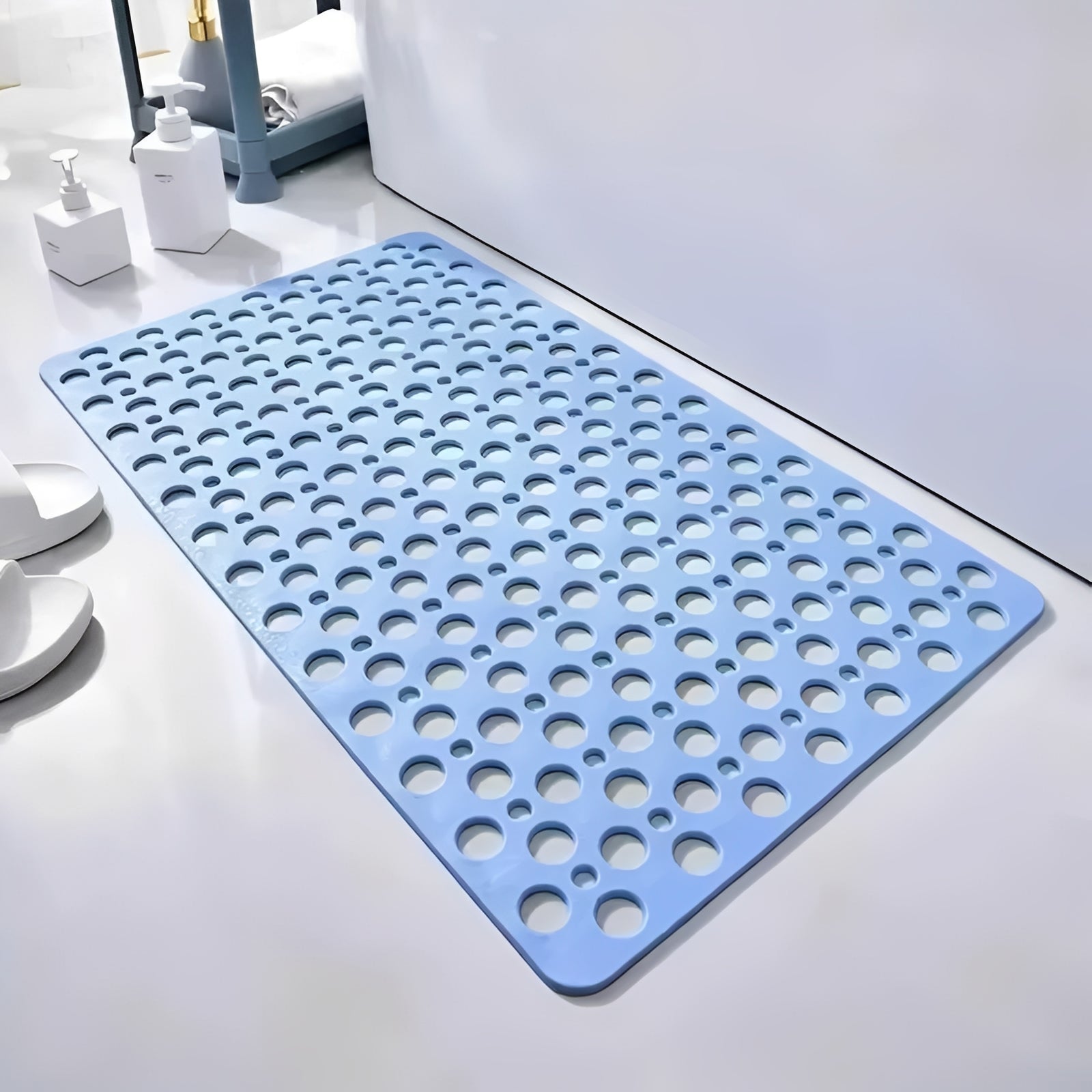 Non-Slip Shower Mat with Square Frame and Suction Cup Grid for Ultimate Safety and Comfort