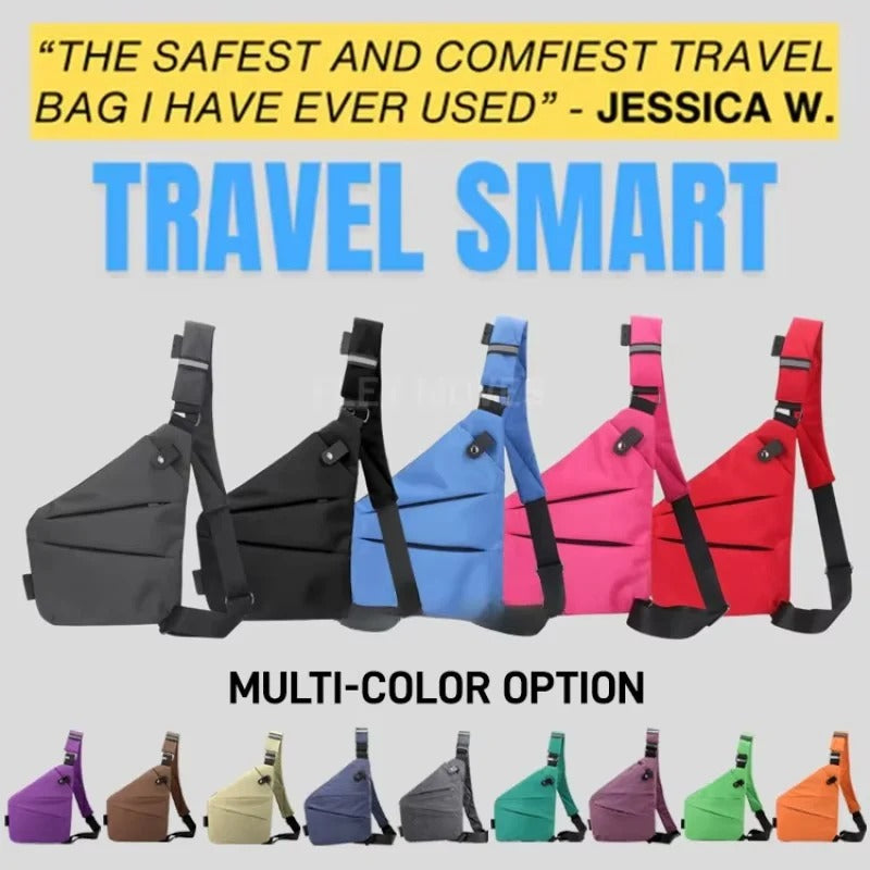 Adjustable Crossbody Sling Bag with Padded Air Mesh Back Panel - Comfortable, Lightweight, and Versatile for Travel & Daily Use