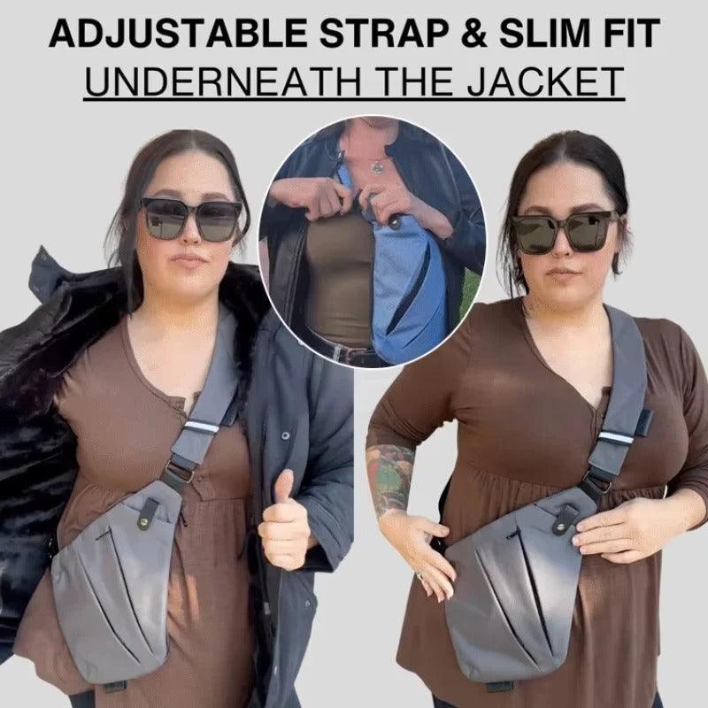 Adjustable Crossbody Sling Bag with Padded Air Mesh Back Panel - Comfortable, Lightweight, and Versatile for Travel & Daily Use