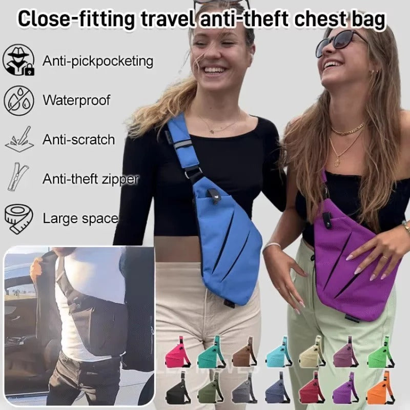 Adjustable Crossbody Sling Bag with Padded Air Mesh Back Panel - Comfortable, Lightweight, and Versatile for Travel & Daily Use