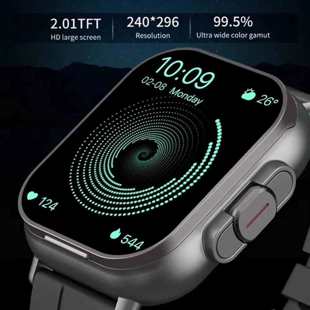 Smartwatch with Built-In TWS Earbuds, 2-Inch Touchscreen Display, Fitness Tracker & Bluetooth Connectivity