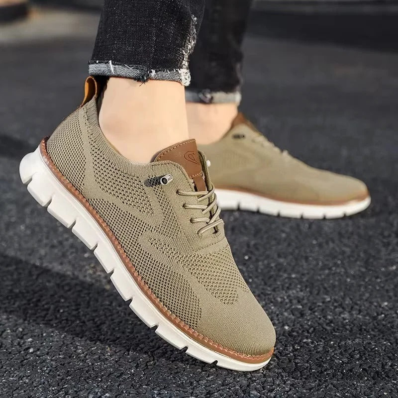 Men's & Women's Slip-On Running Shoes - Breathable Knitted Textile Upper for Comfort & Performance