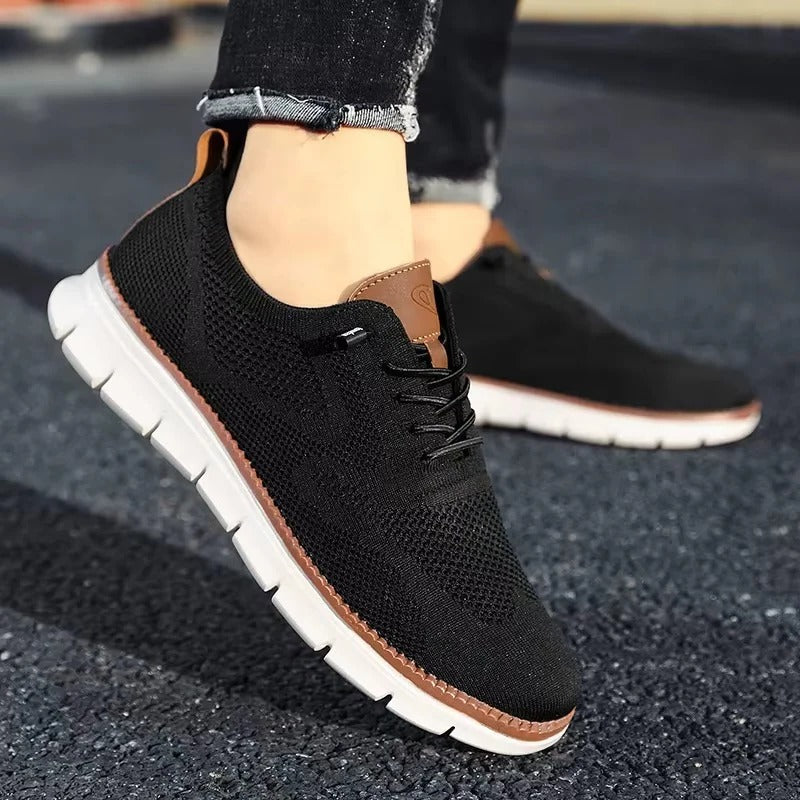 Men's & Women's Slip-On Running Shoes - Breathable Knitted Textile Upper for Comfort & Performance
