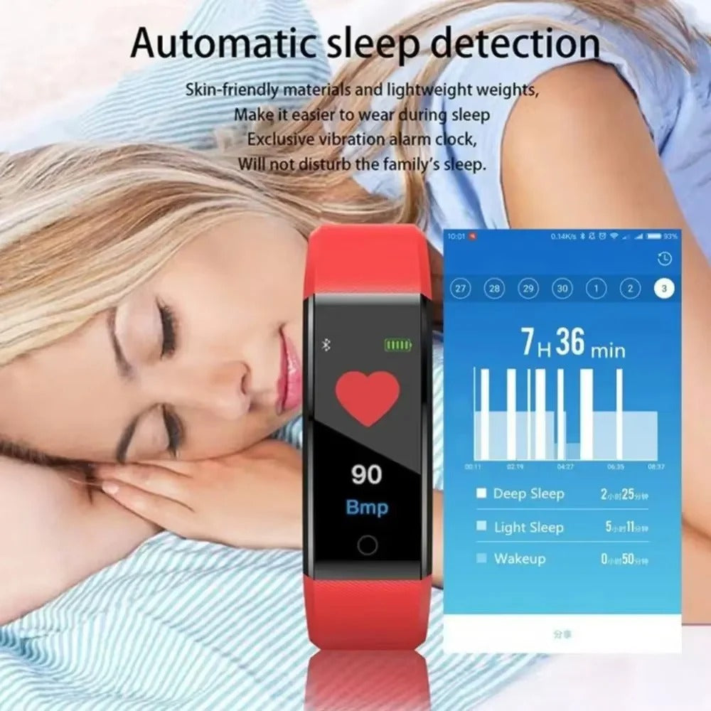 Unisex Sports Smart Watch - Daily Activity Tracker, Heart Rate Monitor & Fitness Features