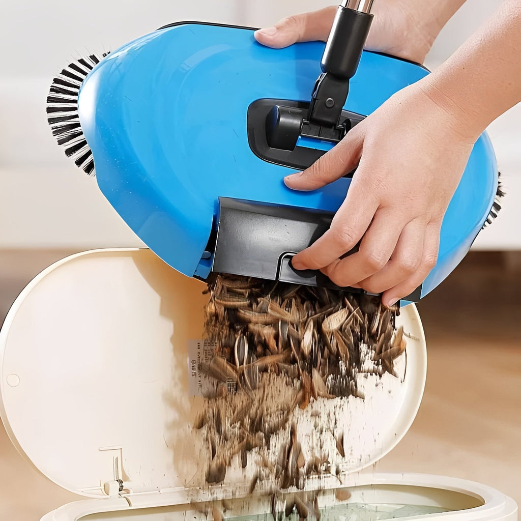 Heavy-Duty Stainless Steel Push Broom & Scraper Tool for Efficient Home Cleaning - Durable, Versatile Floor Cleaning Solution