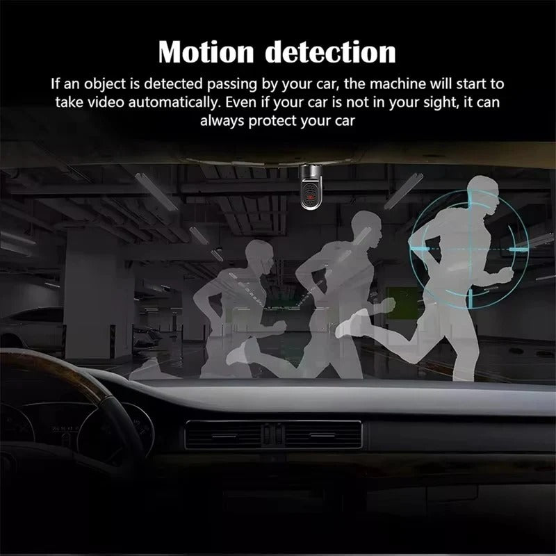 Compact 1080P Mini Dash Camera with 360° Rotating Lens & Night Vision Sensor for Enhanced Safety