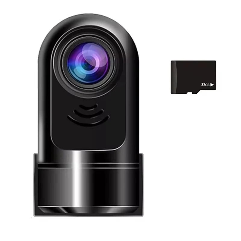 Compact 1080P Mini Dash Camera with 360° Rotating Lens & Night Vision Sensor for Enhanced Safety