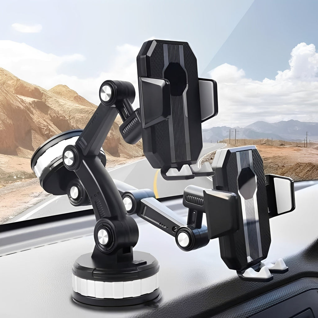 Universal Adjustable Car Phone Mount - Versatile Dashboard & Windshield Holder for Secure Smartphone Access