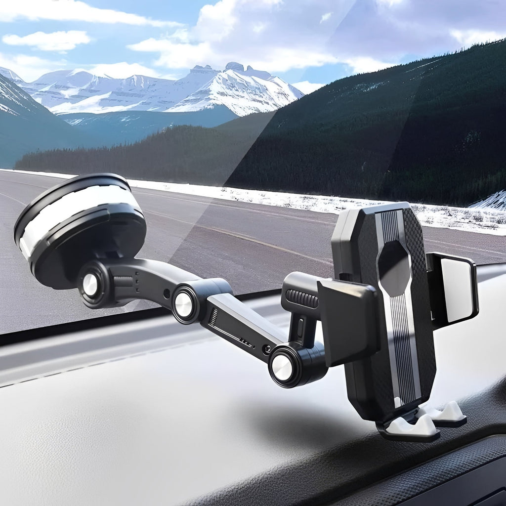 Universal Adjustable Car Phone Mount - Versatile Dashboard & Windshield Holder for Secure Smartphone Access