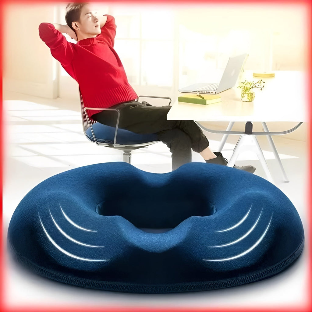Portable Memory Foam Donut-Shaped Seat Cushion for Comfort & Support - Ideal for Home, Office, and Travel