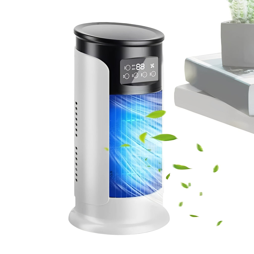 Portable Evaporative Cooling Fan with 10 oz Water Reservoir - Energy-Efficient, Lightweight, and Ideal for Home, Office, and Outdoor Use