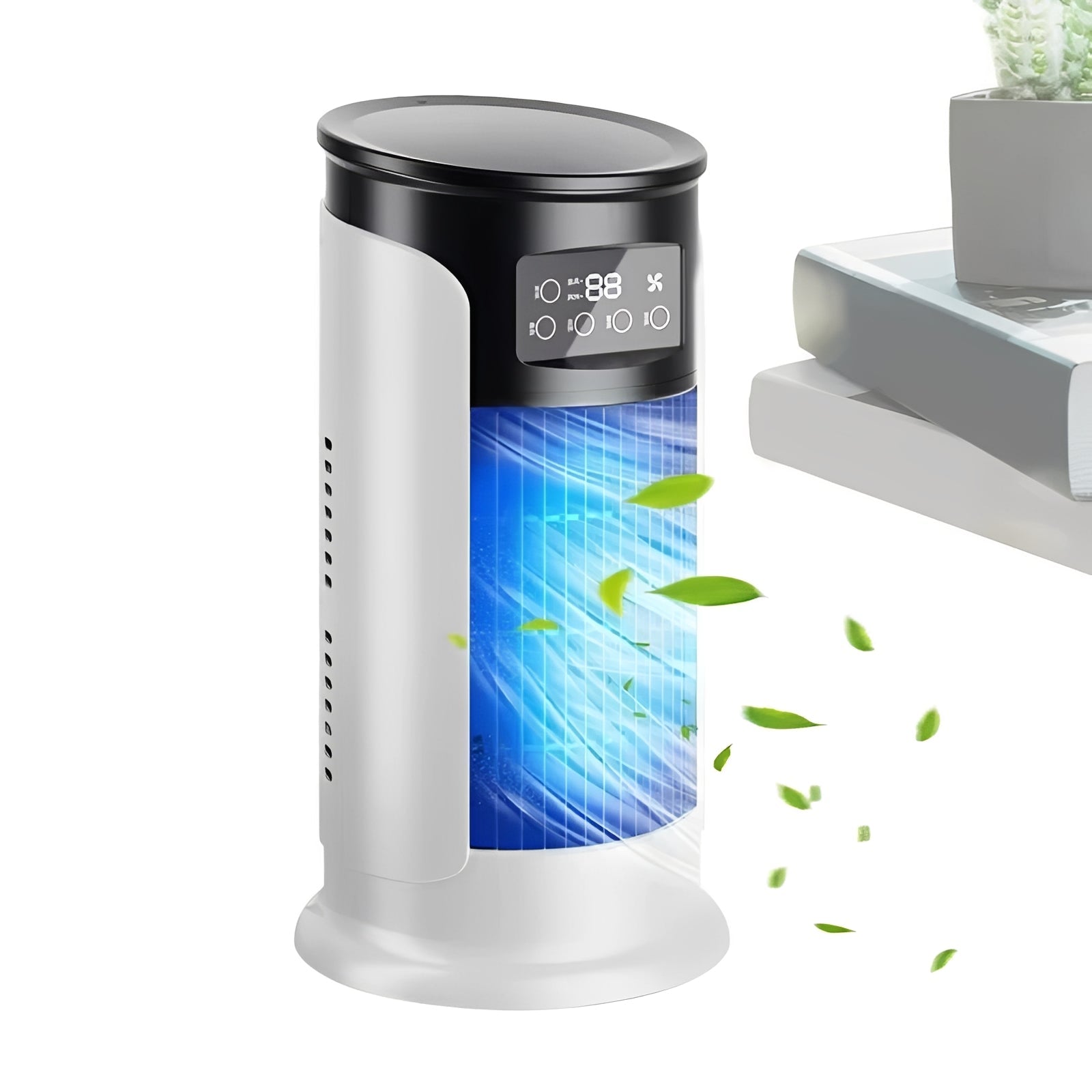 Portable Evaporative Cooling Fan with 10 oz Water Reservoir - Energy-Efficient, Lightweight, and Ideal for Home, Office, and Outdoor Use