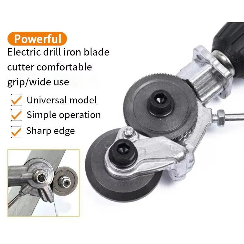 Electric Drill Attachment for Precision Sheet Metal Cutting - Versatile Tool for DIY and Professional Use