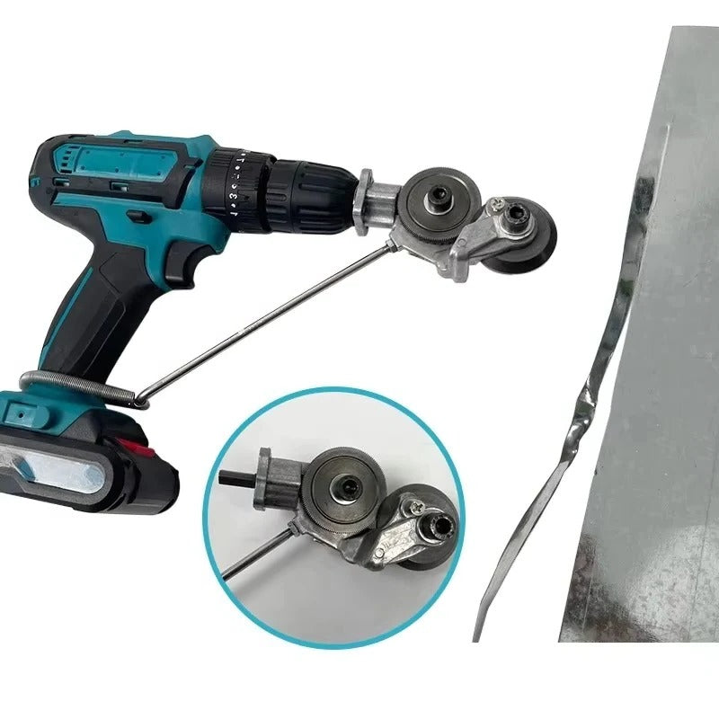 Electric Drill Attachment for Precision Sheet Metal Cutting - Versatile Tool for DIY and Professional Use